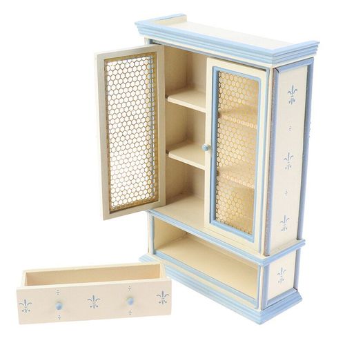 Meubles De Cuisine Miniatures Pour Maison De Poupée, 1:12, Blanc, Armoires D'exposition, Cadeau Pour Enfants
