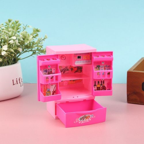 Mini Réfrigérateur Pour Poupée Barbie, Accessoires De Mode, Meubles De Maison De Rêve, Réfrigérateur De Cuisine, Accessoires De Poupée