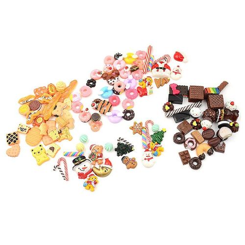 Poupées Miniatures 30 Pièces, Jouet De Simulation, Mini Jeu, Nourriture, Gâteau, Biscuit, Donuts, Accessoires De Poupées