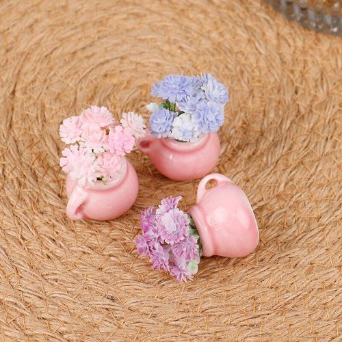 Mini Plantes En Pot De Fleurs Miniatures 1:12, 1 Pièce, Pour Maison De Poupée, Pot De Fleurs, Modèle De Décor De Maison