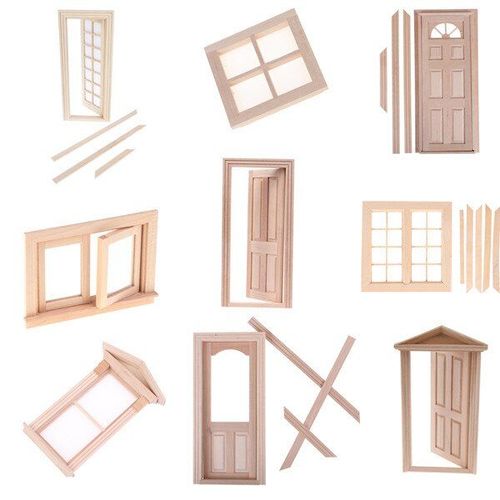 Porte En Forme D'araignée En Bois, Jouet Pour Enfants, Échelle 1:12, Meubles De Maison De Poupée, Accessoires De Maison De Poupée