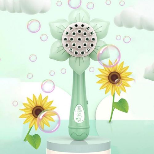 Machine À Bulles De Douche En Tournesol, 23 Trous, Pistolet À Bulles, Forme Mignonne Lisse Sans Bavures, Conception De Plaque, Bâton À Bulles D'eau