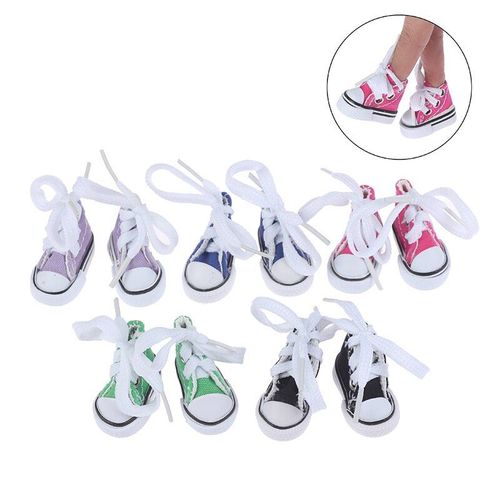 Mini Chaussures À Doigts En Toile, 1 Paire, Jouets, Bottes, Jolies Chaussures De Poupée, Accessoires De Skateboard