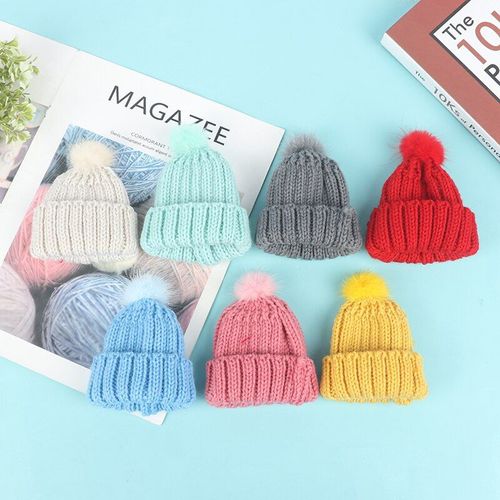 Bonnet Et Chapeau Tricotés À La Mode Pour Maison De Poupée 1/6, Accessoire De Décoration Pour Maison De Poupée, 10cm X 11cm, 1 Pièce