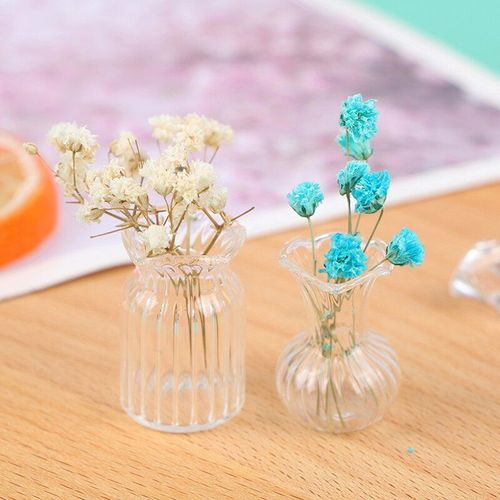 Vase En Verre Miniature 1:12 Pour Maison De Poupée, Pot De Rangement Transparent, Pot De Fleurs, Décoration De La Maison, 1 Pièce
