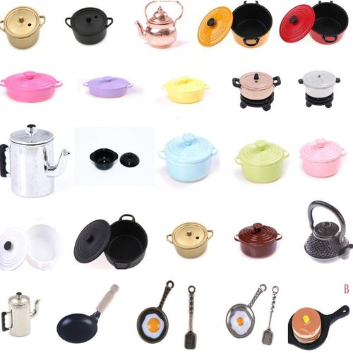 Accessoires Miniatures Pour Maison De Poupée, Bouilloire, Simulation De Meubles, Théière, Modèle De Cuisine, Jouets Pour Décoration, 1/12