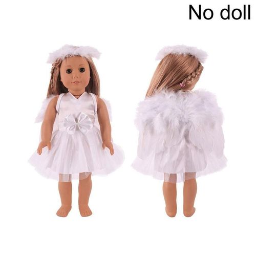 Accessoires Pour Mini Poupée Fille 18 Pouces 43cm, Vêtements D'ange, Costume En Plastique Robe Courte