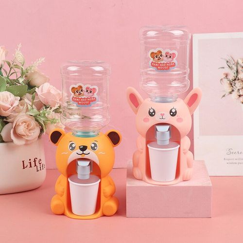 Mini Distributeur D'eau Pour Enfants, Cadeau Mignon Eau Froide/Chaude Jus De Lait Fontaine À Boire Simulation Dessin Animé Cochon Jouet De Cuisine