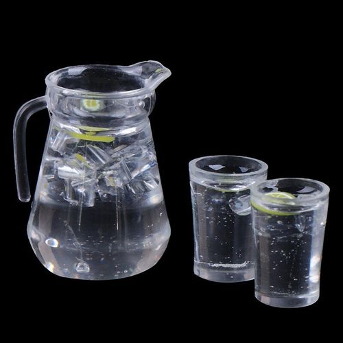 Jouets Pour Décoration De Maison De Poupée, Modèle De Boisson Au Lait, Simulation De Maison De Poupée, Mini Pichet À Jus, Ensemble De Tasses, Accessoires De Meubles, 1/12