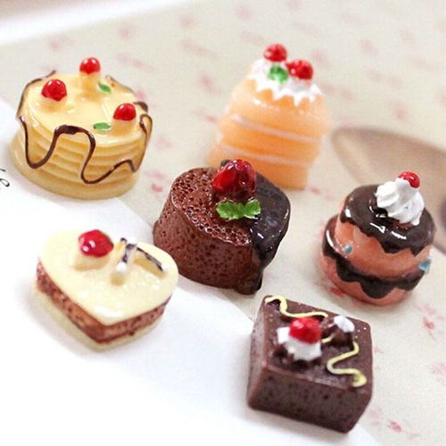 Simulation De Gâteaux Au Chocolat, Figurines Alimentaires Miniatures, Accessoires Pour Maison De Poupée, Décorer Votre Maison De Poupée Mignonne, Ajouter Une Aure Vivante, 5 Pièces