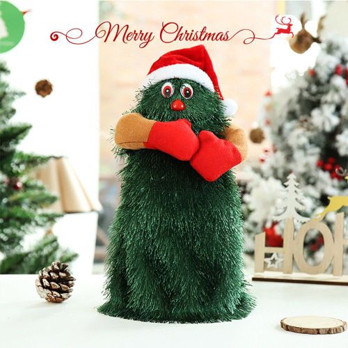 Poupée En Peluche Électrique Pour Enfants, Décoration De Noël, Arbre De Noël Vert, Danse Rotative, Chant, Père Noël, Jouet Amusant, Cadeau