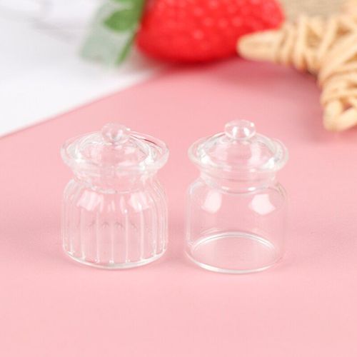 Bouteille En Verre Miniature 1:12 Pour Maison De Poupée, Pot De Bonbons, Modèle De Bouteille De Bonbons Pour La Cuisine, 2x2.6cm, 1 Pièce