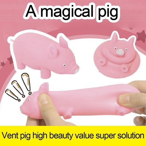 Balle Anti-Stress En Caoutchouc Pour Enfants Et Adultes, Jouet À Compression Cochon, À Rebond Lent, Anti-Stress