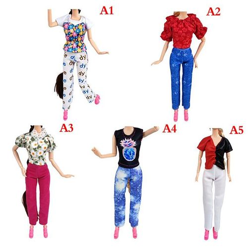 Vêtements Pour Poupées, Tenue De Jeu, Hauts Et Pantalons, 30 Cm, Accessoires Miniatures Pour Jouets, Bricolage, Cadeaux Pour Filles, 5 Articles/Lot