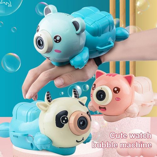 Montre À Bulles Automatique En Forme De Cochon, Souffleur De Bulles De Savon Avec Musique Et Lumière, Conception Anti-Pénétration Intégrée, Cadeau Pour Bébé, Nouvelle Collection