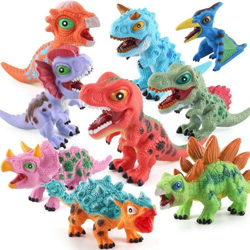 Simulation De Dinosaure En Caoutchouc Souple Creux, Modèle Anti-Stress Pour Enfants, Jouets D'ornement D'animaux À Pétrir, Cadeaux D'anniversaire Et De Noël Pour Enfants