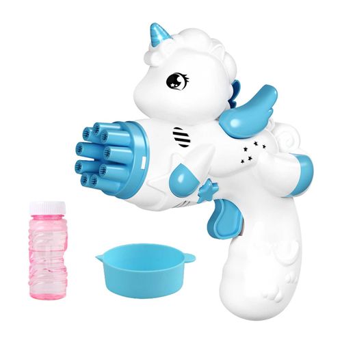 Machine À Bulles Licorne À 9 Trous Pour Enfants, Pistolet À Bulles Pour Garçons, Filles, Bébé