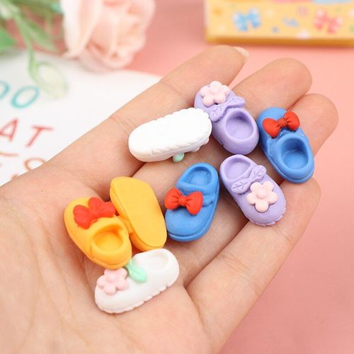 Mini Pantoufles Miniatures Pour Maison De Poupée, Accessoires De Chaussures, Échelle 1/12, 5 Paires