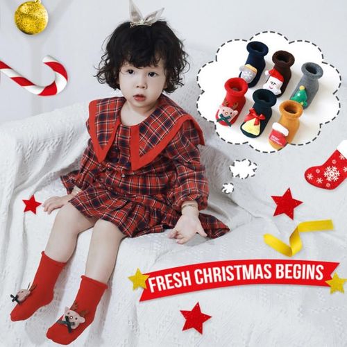 Chaussettes De Noël Molletonnées Et Épaisses Pour Fille Et Garçon, Chaussettes De Lit Molletonnées Et Molletonnées, Collection Hiver, Offre Spéciale