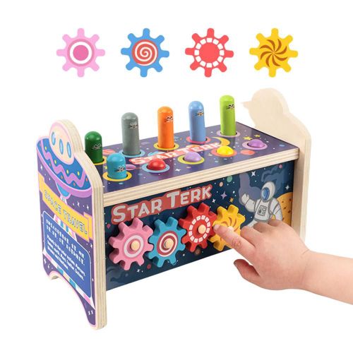 Banc De Percussion En Bois, Marteau, Jouet Musical Éducatif, Labyrinthe, Xylophone, Pour Enfants De 1, 2, 3 Et 4 Ans