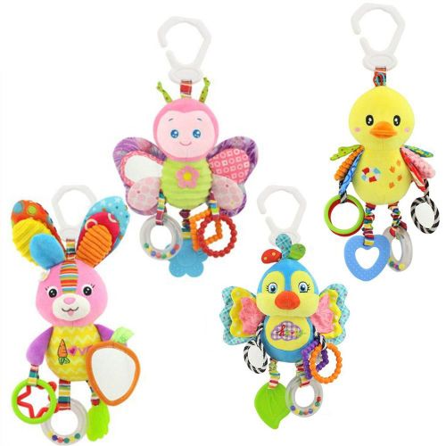 Poupée Mignonne D'oiseau/Papillon/Lapin, Lit De Bébé, Hochets Souples Suspendus, Jouet De Poussette