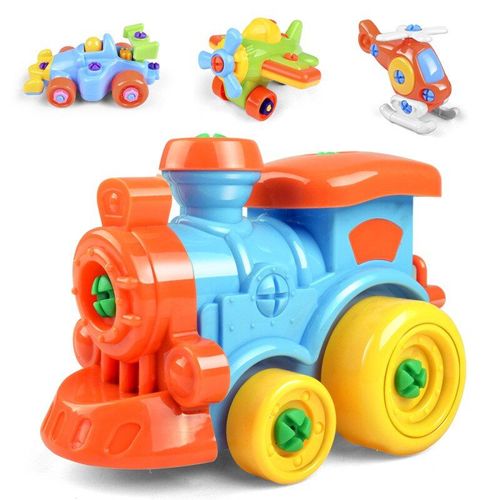 Ensemble De Vis Et D'écrous En Plastique Pour Enfant, Éducation Précoce, Bricolage, Démontage, Train, Avion, Tournevis, Modèle Assemblé, Outils, Jouets