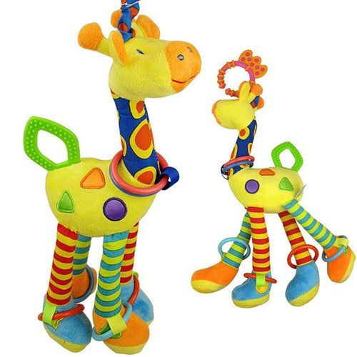 Jouet Puzzle Girafe En Peluche Pour Bébé, Clochettes, Animal Doux, Hochets, Poignée, Poussette, Anneau De Dentition Suspendu, Bébé De 1 An