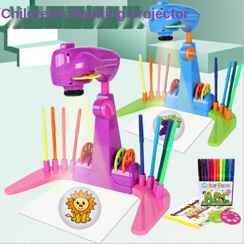 Table De Dessin Musicale Avec Projecteur Pour Enfants, Jouet Éducatif D'apprentissage De La Peinture, Avec Système De Projection, Pour Réalisation D'images Maison,
