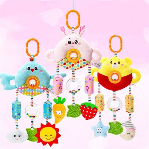 Hochet En Peluche Pour Nouveau-Né, Jouet De Poussette, Perles Rotatives, Clochette Suspendue, Animal, Poupées Éducatives