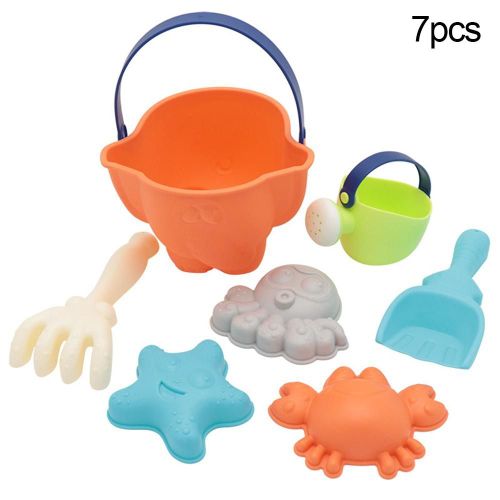 Râteau De Plage Pour Enfants, Poulpe, Crabe, Seau, Modèle De Jeu, Bac À Sable, Jouets Éducatifs Pour Enfants, Cadeau, 7 Pièces/Ensemble