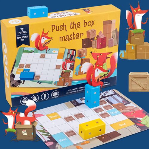 Jouet Labyrinthe Magnétique En Bois Montessori, Petit Renard, Pousse La Boîte Maîtresse, Puzzle, Activité Stem, Stimulateur De Cerveau, Cadeaux D'anniversaire Pour Enfants