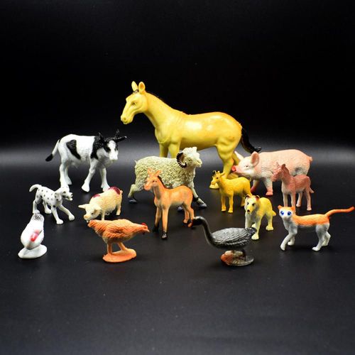 Figurines D'animaux De Ferme Réalistes En Pvc, Jouet Cheval, Mouton, Cochon, Canard, Oies, 14 Pièces