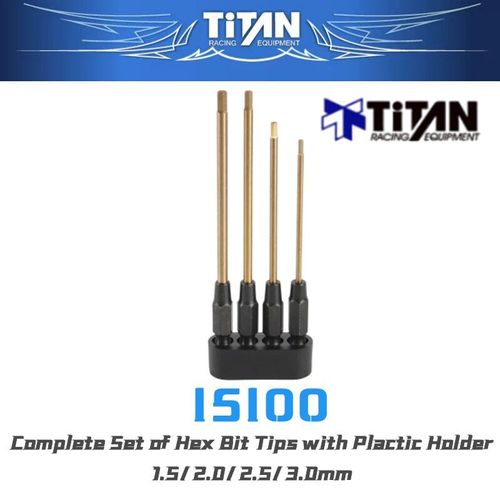 Embouts Hexagonaux Titan 15100 D'origine Avec Support En Plastique, 1.5/2.0/2.5/3.0mm Pour Buggy Buggy Tout-Terrain Et Camion Monstre