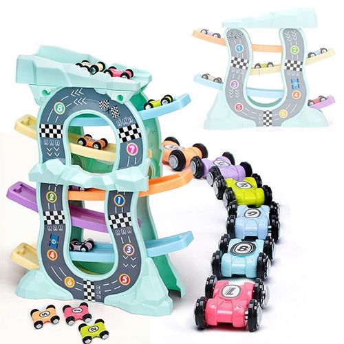 Garage Toboggan Pour Voiture Jouet Pour Enfant, Circuit En Pente Pour Modèle Réduit De Véhicule De Course Magique, Piste Et Route Glissante, Parking De Jeu Pour Fille Et Garçon,