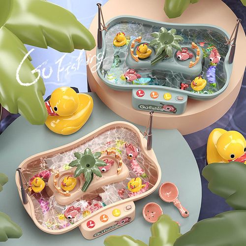 Jouet De Pêche Magnétique, Musique, Parent-Enfant, Jeu D'eau En Circulation, Aimant Rotatif Électrique, Canard, Cadeau