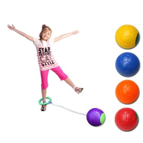 Balles Rebondissantes Pour Enfants, Corde À Sauter Clignotante D'un Pied, Balle De Sport, Balançoire, Couleur Aléatoire, Fitness, Amusant, Divertissement