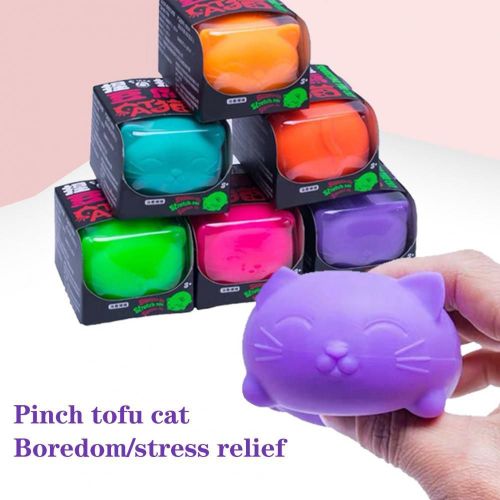 Jouet De Décompression De Chat Anti-Stress, Fidget Toy, Élastique, Amusant, À Presser, Pour Adultes, 18 Divertissements