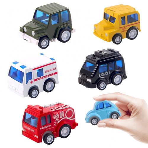 Mini Voiture De Police, 6 Pièces, Bus Scolaire, Ambulance, Jouet Pour Enfants, Modèle De Véhicule, Cadeau