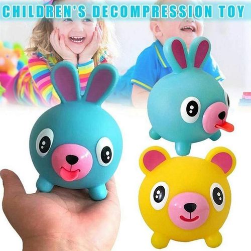 Balle En Caoutchouc Pour Enfant Et Adulte, Jouet Animal Parlant, Langue, 9cm, Anti-Anxiété, Tigre, Cochon, Chien, Balle Sensorielle