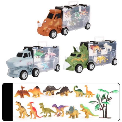 Camion De Transport De Jouets En Forme De Dinosaure, Ensemble De Transport Pour Le Stockage Des Jouets, Chariot De Rangement Pour Animaux, Modèle Animal, Camion Conteneur, Jouets Pour Enfants