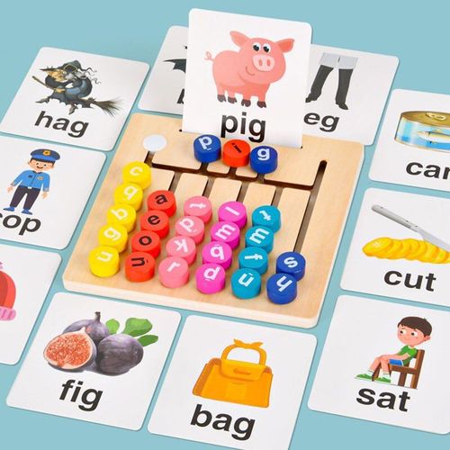 Labyrinthe De Mots Et De Lettres En Anglais Montessori, Éducation Précoce Des Enfants, Aide Pédagogique D'éveil, Cadeaux Pour Enfants