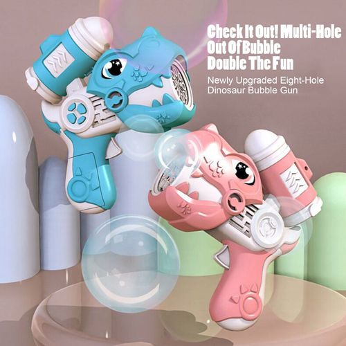 Pistolet À Bulles De Dinosaure Pour Enfants, Machine À Bulles Portative, Jouet Avec Led