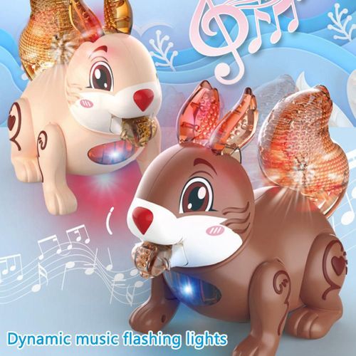 Jouet Écureuil Électrique Interactif Avec Musique Légère, Jouet Éducatif À Piles, Modèle Animal Pour Enfant