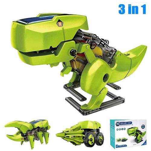 Jouets Dinosaures À Énergie Solaire 3 En 1, Blocs De Construction, Modèle Tyrannosaure Rex, Kit De Construction De Robot, Jouets Pour Enfants