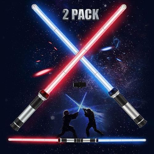 Sabre Laser Pour Enfants, Jouet Avec Lumière Led, Épée Clignotante Et Rétractable, 7 Couleurs Changeantes, Avec Son De Duel Intense