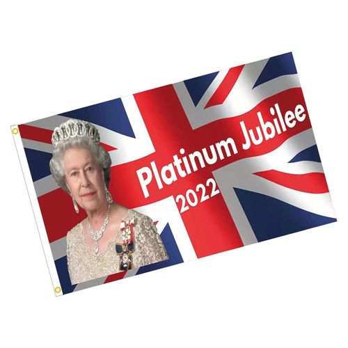 Drapeau De L'union Jack De La Reine En Platine, 3x5 Pieds, Décorations Britanniques Pour La Maison Et Le Jardin