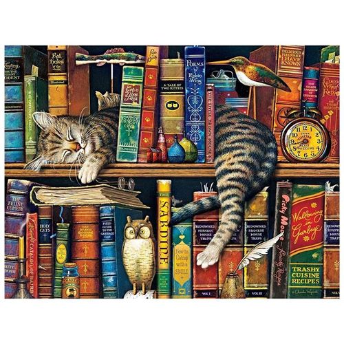Puzzle De 1000 Pièces Pour Adultes Et Enfants, Étagère Épaisse, Puzzle De Paysage De Chat, Bricolage, Jeu À Assembler