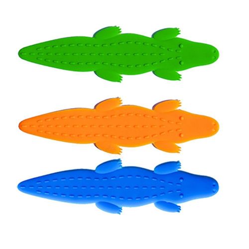 Jouets De Simulation Crocodile Fidget Avec Ventouse En Silicone, Jouets De Reptiles Anti-Stress Sensoriels Et Effrayants, Cadeaux D'animaux, 3 Pièces