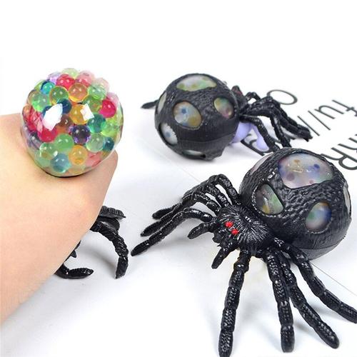 Boule Anti-Stress Halloween Spoof Animal En Plastique À Pression Douce Insectes Jouets Modèle Araignée Pour Enfants Adultes Enfants Soulagement Du Stress Drôle