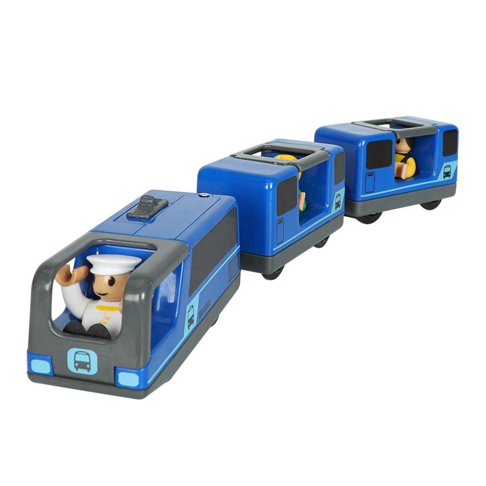 Petit Train Électrique En Jouet Avec Rail Magnétique Pour Enfant, Locomotive Et Chemin De Fer Relié Magnétiquement, Compatible Avec Le Circuit En Bois, Jeu Interactif, Idée Cadeau,